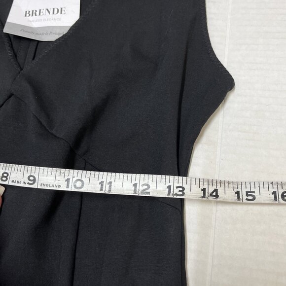 Brende Dress Womens S Black Sleeveless Midi Babydoll Timeless Elegance Classic - Picture 11 of 11